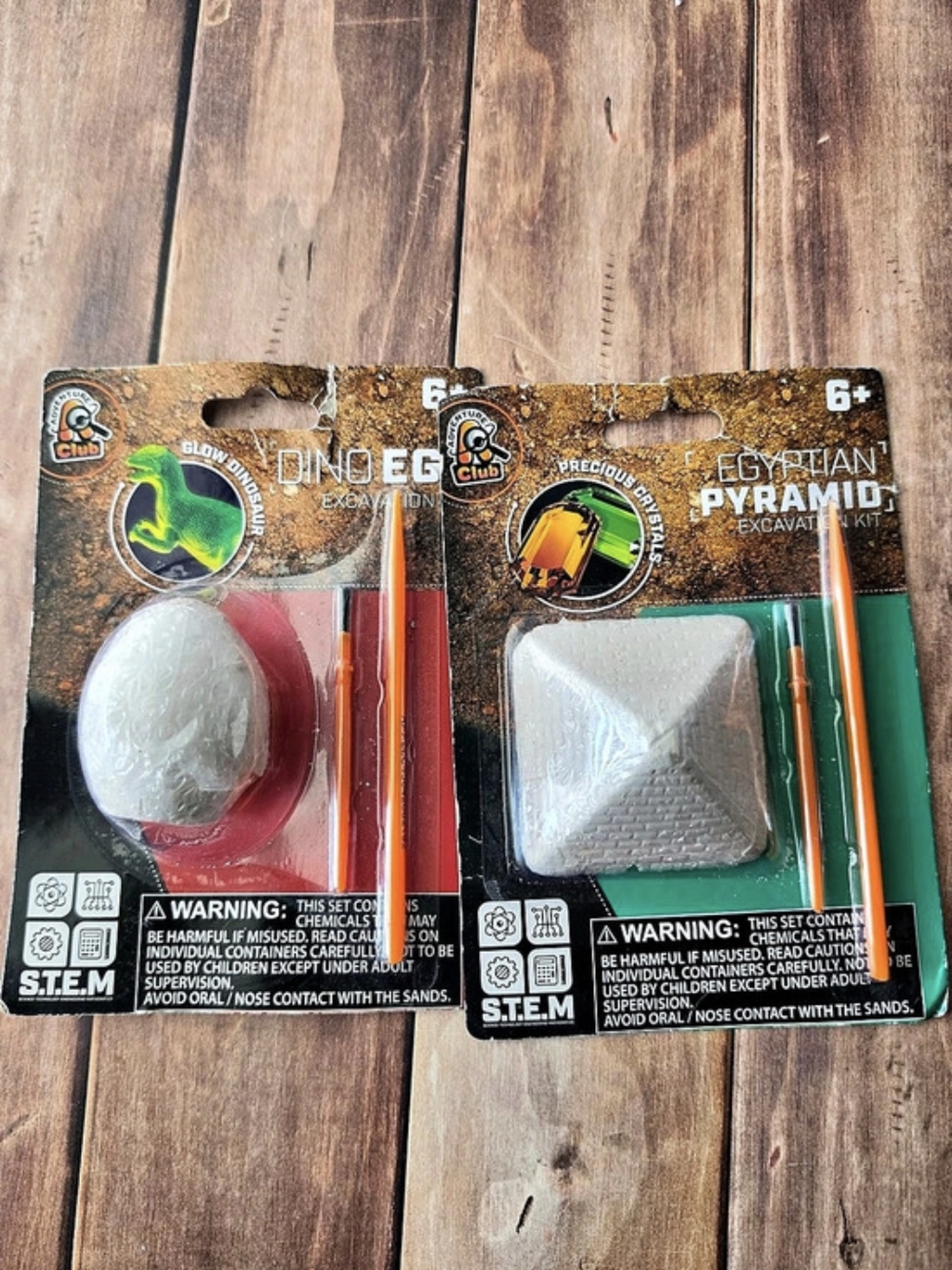 The Original Toy Company Dino Egg Excavation Kit and Egyptian Pyramid Excavation